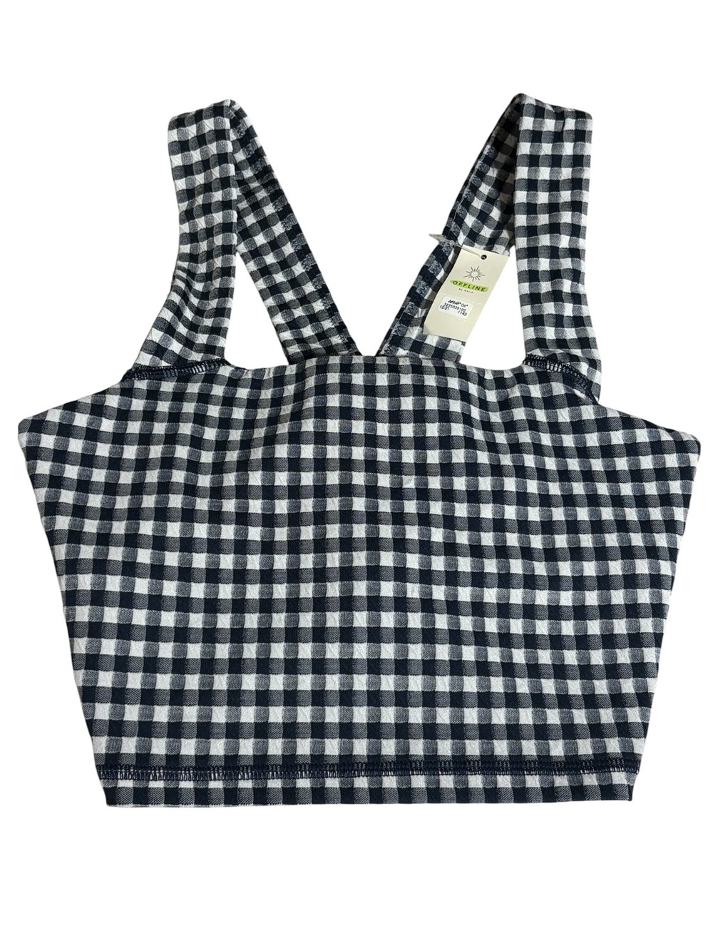 Offline By Aerie Square Neck Sleeveless Gingham Tank